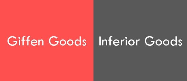 difference between giffen goods and inferior goods