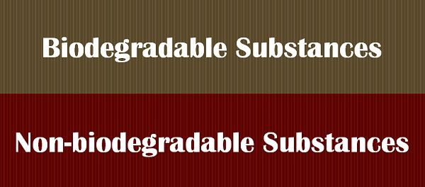 Biodegradable And Nonbiodegradable Chart