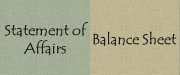 statement of affairs vs balance sheet
