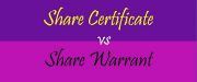 share certificate and share warrant