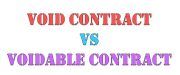 Void Contract Vs Voidable Contract