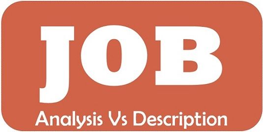 job analysis vs job description