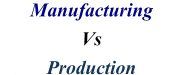 Manufacturing Vs Production
