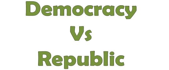 representative democracy vs democratic republic