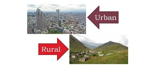 Difference Between Urban And Rural with Comparison Chart Key 