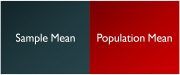 sample mean vs population mean