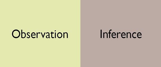 difference between inference and observation