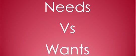 need vs want