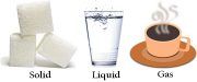 solid vs liquid vs gas