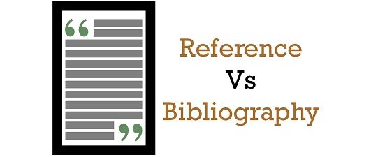 difference between reference and bibliography in research