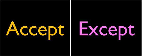 Difference Between Accept and Except with Examples and Comparison