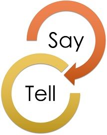 say vs tell