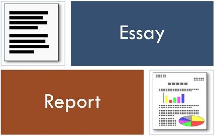 what is the difference between report and essay