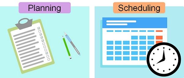 project planning vs scheduling